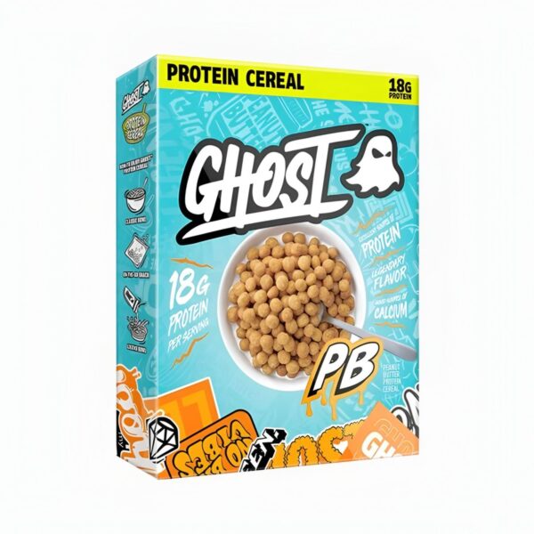GHOST® Protein Cereal - Sabor PB ¡Comienza tu día con energía y sabor con el cereal de proteína GHOST® sabor PB! Este cereal combina el delicioso sabor de la mantequilla de maní con una textura crujiente, ofreciendo una experiencia única y nutritiva. Cada porción contiene 18 gramos de proteína, ideal para apoyar tus metas de fitness y mantenerte saciado por más tiempo. Características: Alto en Proteína: 18 gramos de proteína por porción para ayudarte a alcanzar tus objetivos nutricionales. Sabor Delicioso: Disfruta del irresistible sabor a mantequilla de maní en cada bocado. Libre de Gluten y Soya: Perfecto para quienes tienen restricciones dietéticas. Fortificado con Calcio: Una buena fuente de calcio para apoyar la salud ósea. Ingredientes: Mezcla de proteínas, sabores naturales y artificiales, fortificado con calcio. Modo de Uso: Disfruta una porción con leche de tu elección o simplemente como un snack seco.