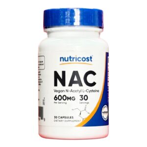 NAC 600 MG 30 CAPS N ACETYL/ L CYSTEINE NUTRICOST