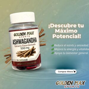 ASHWAGANDHA 500 MG 70 CAPS GOLDEN MAX SPORTS