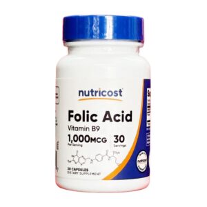 FOLIC ACID 30 SERV 1000 MG ÁCIDO FÓLICO NUTRICOST
